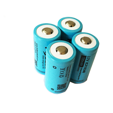 4 pièces PKCELL 16340 CR123A batterie 3.7v li-ion batteries rechargeables ICR16340 700mah batterie pour lampe de poche LED ► Photo 1/3