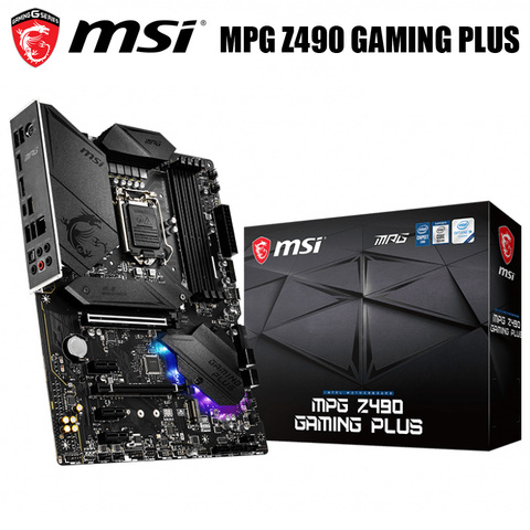 Carte mère MSI MPG Z490, 100% M.2, carte mère GAMING PLUS, LGA 1200, DDR4, MSI Z490, processeur Intel Z490, PCI-E 1200, nouveau modèle 4.0 ► Photo 1/5