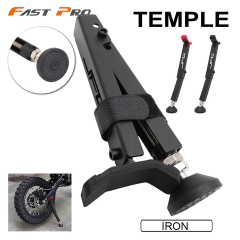 Support de Paddock Portable simple face pour moto, Support de roues avant et arrière, pliable, outil universel de réparation de pneus ► Photo 1/6