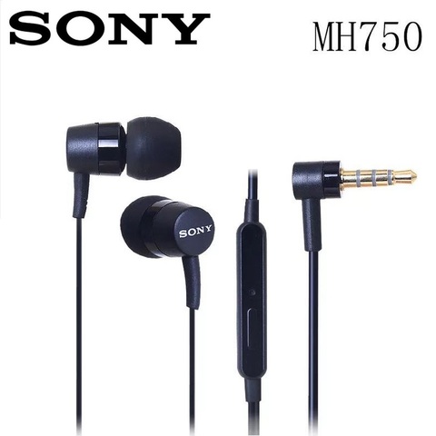 100% Original SONY MH750 dans l'oreille écouteurs basse Subwoofer xperia série écouteurs pour sony Z 1 2 3 xiaomi huawei samsung ► Photo 1/6