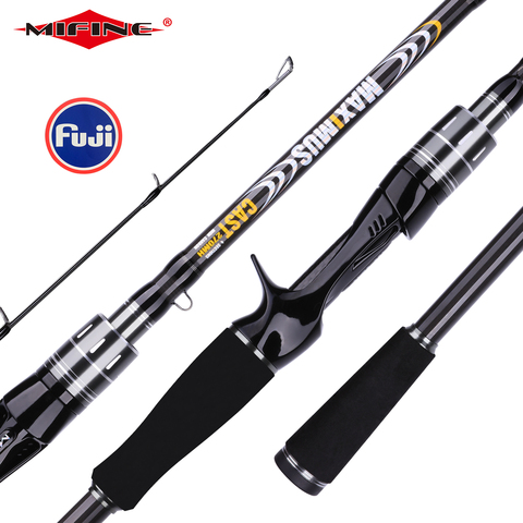 MIFINE – Canne de pêche à leurre MAXIMUS, 1.8 m/2.1 m/2.4m/2.7 m/3.0 m, en carbone 30 T, tige de voyage avec guide Fuji pour filature et bait casting, 3-50 g, ML/M/MH ► Photo 1/6