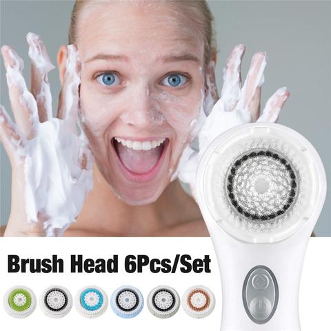 1PC visage Ultra sonique nettoyage brosse tête sonique remplacement tête pour enlever points noirs exfoliant visage nettoyage brosse ► Photo 1/6