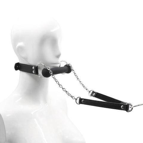 Gag en cuir bouche ouverte, morsure orale, Flirt, produits sexuels, harnais BDSM, Bondage fétichiste, esclave érotique pour Couples, jouets sexuels pour femmes ► Photo 1/6