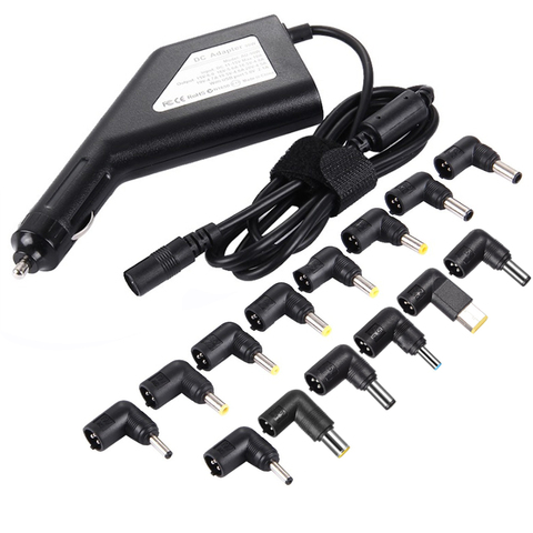 Adaptateur universel de chargeur de voiture pour ordinateur portable, 14 embouts, pour Lenovo, Asus, Acer, Toshiba, Gateway, HP, Samsung, DELL, 16V, 18.5V, 19V, 19.5V, 20V ► Photo 1/6