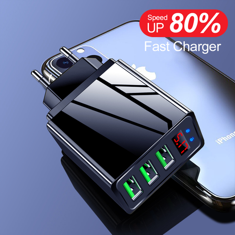 Chargeur USB pour téléphone portable, Charge rapide 3.0 4.0 QC3.0, adaptateur mural pour tablette, iPhone 8, Samsung, Xiaomi, Huawei ► Photo 1/6