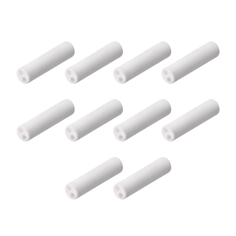 Uxcell 10 pièces 1mm Dia Tube d'isolation en céramique tuyau isolant en porcelaine à double alésage pour élément chauffant ► Photo 1/2