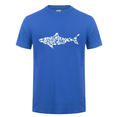 Cadeaux d'anniversaire drôles pour hommes papa père fils gars ami frère requin plongée sous-marine T-shirt T-shirt Divinger plongée coton blague t-shirts ► Photo 1/6