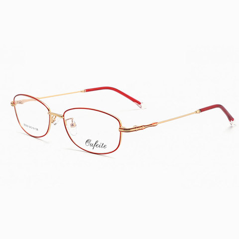 Reken Jate – monture de lunettes en alliage pour femme, accessoire de mode, sans bords, avec Prescription optique, référence 050 ► Photo 1/6