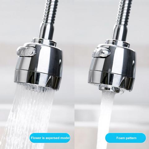 Diffuseur de filtre à eau, robinet de cuisine, 2 Modes, diffuseur de filtre à 360 degrés bec buse Flexible économie d'eau pour évier extension de robinet ► Photo 1/6