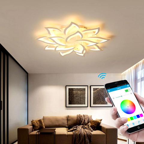 Nouveau led lustre salon lustre plafond moderne à LEDs Led plafond lustre lampe éclairage lustre chambre Led plafonnier ► Photo 1/6