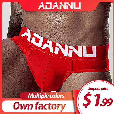 ADANNU – sous-vêtements Sexy pour hommes, Slip Triangle Modal, lisse, respirant, culotte, Bikini ► Photo 1/6