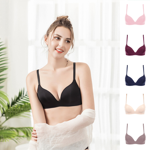 Soutiens-gorge sans couture pour femmes soutien-gorge Push Up sans fil Trace sous-vêtements brassière Sexy sans fil Lingerie fine bralette intime A B tasse ► Photo 1/6