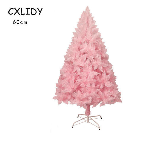 Arbre de noël rose, 60cm, décoration de maison, joli sapin de cèdre de noël, pour noël et nouvel an, idéal pour cadeau pour une petite fille, aa01 ► Photo 1/6