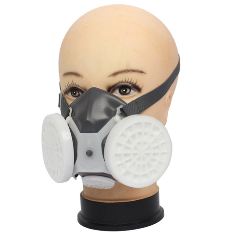 Masque Anti-poussière respirateur auto-amortissant, filtre, polissage, peinture industrielle, masque de pulvérisation, protection de sécurité sur le lieu de travail, décoration ► Photo 1/6