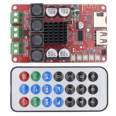 TPA3116 – carte Audio numérique, récepteur Bluetooth, amplificateur de décodage TF disque U avec télécommande 2x50W 2x50W ► Photo 1/6