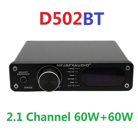 2022 fx-audio nouveau D502BT amplificateur de puissance Audio numérique 2.1 canaux Subwoofer sortie haute puissance 60W + 60W télécommande ► Photo 1/5