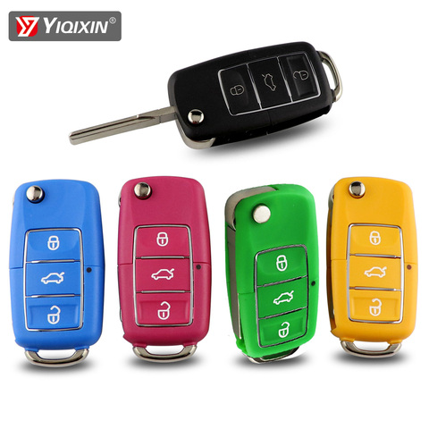 YIQIXIN – coque de clé de voiture à 3 boutons, pliable, pour VW Polo coccinelle Jetta Skoda Seat Golf Passat Bora Octavia ► Photo 1/6