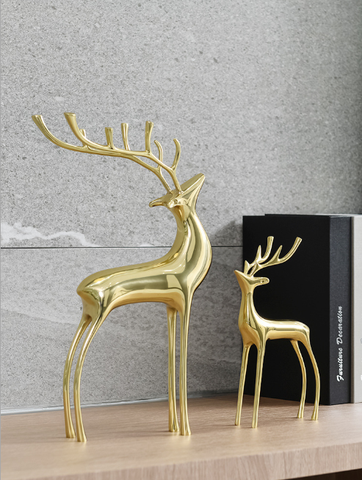 Figurine de cerf en métal, décoratif créatif pour la maison, Statue en métal, meilleur cadeau de noël ► Photo 1/4