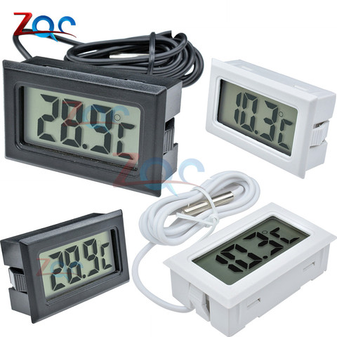 Mini thermomètre numérique LCD pour température de congélateur-50 ~ 110 degrés réfrigérateur réfrigérateur thermomètre sonde intérieure extérieure 1M 2M ► Photo 1/6