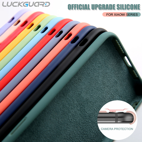 Coque en liquide de Silicone pour Xiaomi, étui mince et souple pour Mi 6, 8, 9, 11, SE, CC9, CC9E Pro, Note 10 Lite, Mi 10, 5X, Mix 2, 2s, 3, A1, A2, A3 ► Photo 1/6