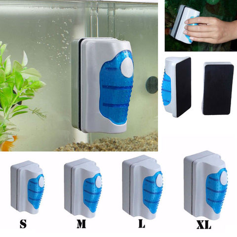 Nettoyeur de verre pour réservoir à poissons magnétique pour Aquarium, algues, grattoir, brosse de nettoyage flottante ► Photo 1/6