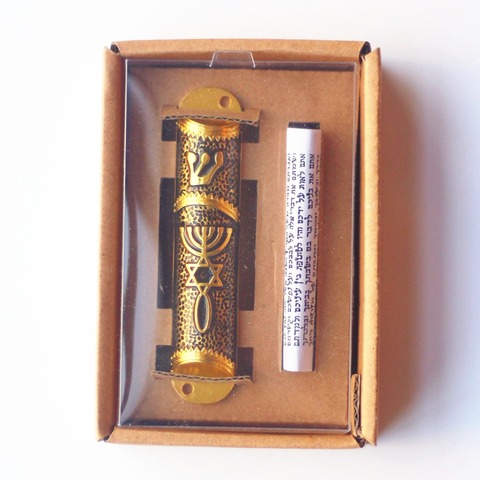 Étui décoratif Mezuzah avec parchemin Torah ► Photo 1/6