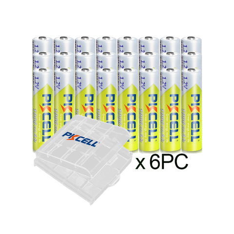 24PC PKCELL 1.2V AAA batterie 1000MAH 3A aaa Ni-MH batteries AAA batterie Rechargeable jouets avec 6PC batterie support de la boîte ► Photo 1/6