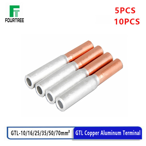 GTL Série Compression Cuivre Aluminium CU-AL Tube Bimétallique À Sertir Terminal De Connecteur De Fil de Câble Manchon D'épissure De Virole ► Photo 1/6