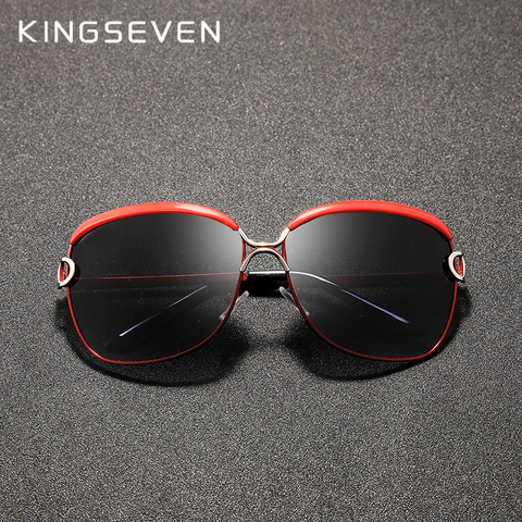 KINGSEVEN – lunettes De Soleil polarisées pour femmes, verres dégradés, rondes, carrées, marque De luxe, Oculos ► Photo 1/6