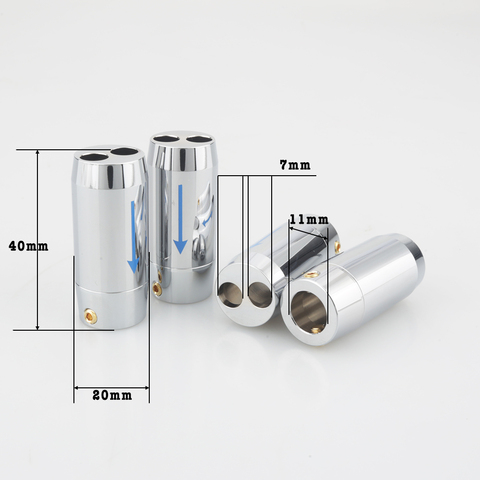 4xsilver – pantalon Audio HIFI avec séparateur en Y, câble RCA, haut-parleur, câble en aluminium 11mm à 2x7mm, botte avec flèche ► Photo 1/6