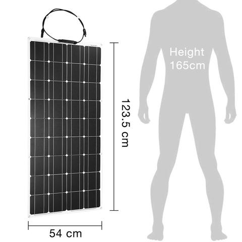 Dokio 18V 100W panneaux solaires flexibles chine panneaux solaires imperméables 12V chargeur ensembles de cellules solaires pour la maison/voiture/Camping/panneau de bateau ► Photo 1/6