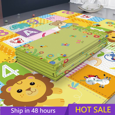 Tapis de jeu pliable pour bébé Puzzle tapis éducatif pour enfants dans la pépinière tapis d'escalade enfants tapis Activitys jeux jouets 180*100cm ► Photo 1/6