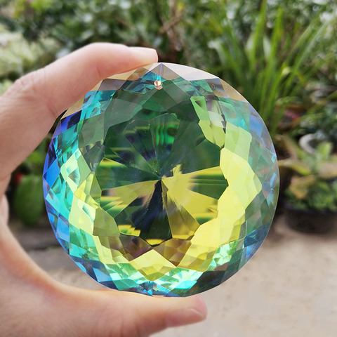 76MM cristal prisme sunreceveur verre lustre suspendu pendentif accessoires maison mariage jardin décor ornement bricolage artisanat Figurine ► Photo 1/6