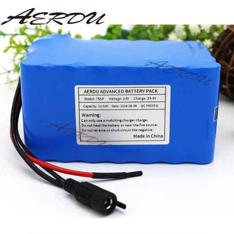 AERDU – Pack de batterie Li-ion 7S5P 24V 12.5Ah avec BMS 25a 29.4V, pour monocycle électrique, scooter, vélo électrique léger, fauteuil roulant ► Photo 1/6