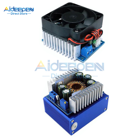 Module convertisseur abaisseur de tension pour voiture, haute puissance 12a DC-DC, 5-40V à 1.2-36V, avec boîtier en alliage d'aluminium ► Photo 1/6