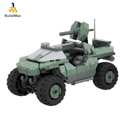 Camion militaire tout-terrain 32633, arme de guerre Halo Warthog, véhicule d'assaut blindé, jouets pour enfants, bloc de construction, cadeau ► Photo 1/2