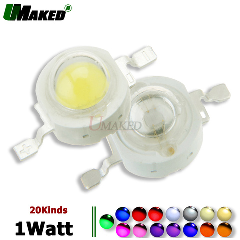 Puce LED Epistar haute puissance 1W, puce lumineuse 33/45mil, Diode COB SMD DC3-3.4V 350mA, blanc rouge bleu jaune vert pour projecteur d'ampoule ► Photo 1/6