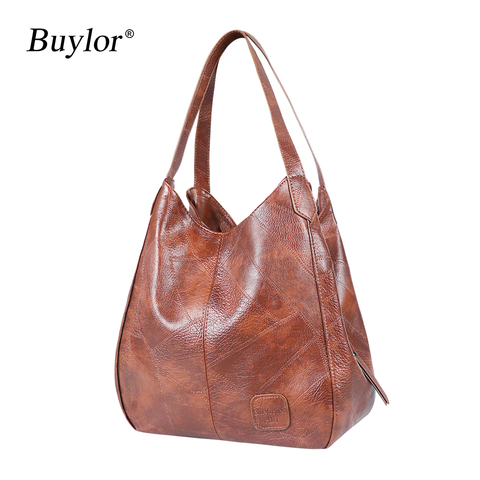 Buylor sac à bandoulière sacs à main Vintage femmes Designers sac à bandoulière de luxe grande capacité marque de mode sacs à poignée supérieure ► Photo 1/6