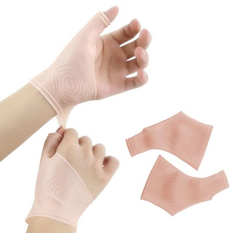 Attelle de poignet en Gel de Silicone pièces/paire, gants de Compression sans doigts, stabilisateur de pouce pour soulagement de la douleur, tendinite d'arthrite ► Photo 1/6