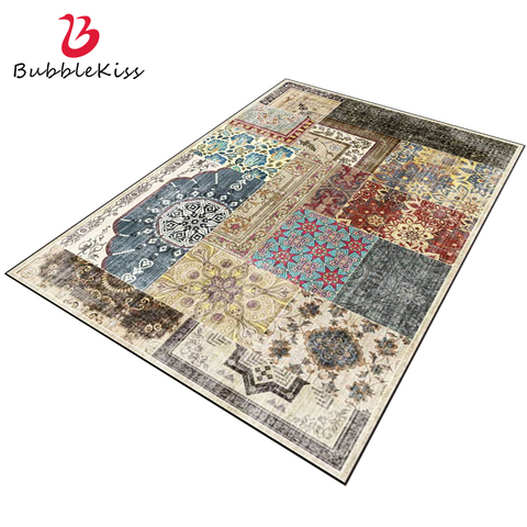 Bulle baiser Style ethnique personnalisé tapis rétro motif géométrique maison tapis de sol mode salon décoration antidérapant petits tapis ► Photo 1/6