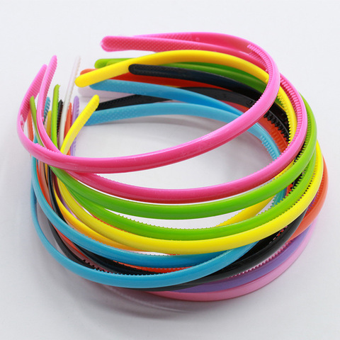 Bandeau serre-tête en plastique pour femmes | 2 pièces, couleur bonbon, pour filles, 0.8CM de large, tête Fine, outils de bricolage, vente en gros ► Photo 1/6