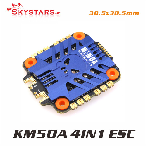 Skystars – carte contrôleur de vitesse KM50A 3-6S 4 en 1 ESC BLHeli_S ESC, Support Dshot150 Dshot300 Dshot600 pour Drone de course FPV RC ► Photo 1/6