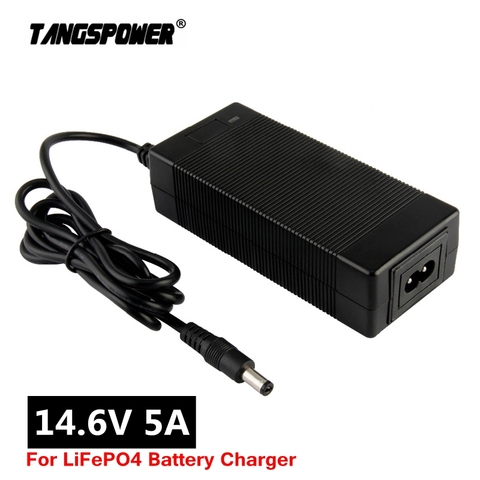 Chargeur de batterie LiFePO4 série 4, 14.6V 5a, 12V 5a, 14.4V, intelligent, pour batterie 4s 12V ► Photo 1/6