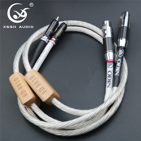 YIVO – câble Audio XSSH, plaqué argent, haut de gamme, pour données hi-fi, mâle, femelle RCA XLR, cordon d'extension ► Photo 1/6