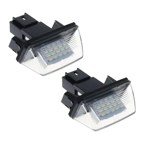 Lumière de plaque d'immatriculation à 18 LED, 1 paire, pour Peugeot 206 207 307 308 406 citroën C3/C4/C5/C6 ► Photo 1/6