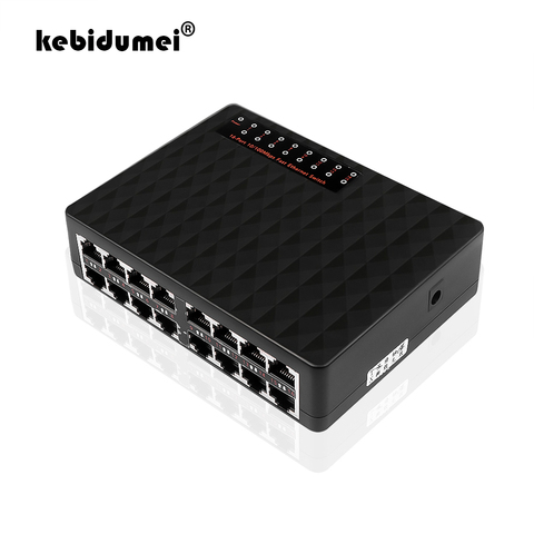 Kebidumei – commutateur réseau Ethernet, 10/100 Mpbs, 16 ports LAN RJ45, LAN, LAN, Hub pour PC de bureau ► Photo 1/6