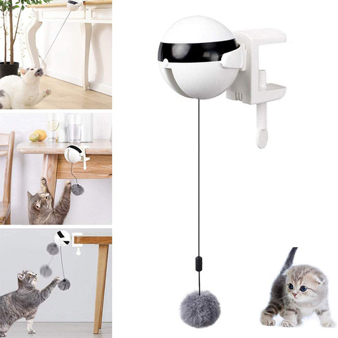 Boule de chat électrique automatique | Puzzle interactif intelligent, boule de chat, jouets fournitures d'animaux, balles de levage électriques ► Photo 1/6