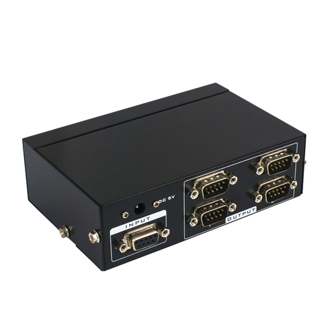 MT-VIKI répartiteur RS232 4 ports DB9 répartiteur série 1 en 4 prise en charge de la Transmission bidirectionnelle adaptateur série MT-RS104 ► Photo 1/6