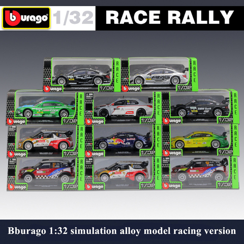 Bburago – mercedes-benz AMG Audi DTM Snow Dragon Mini DS WRC, modèle en alliage de course de rallye, cadeaux de collection, 1:32 ► Photo 1/5