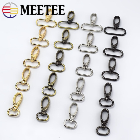 Meetee 10/20 pièces 16/20/26/32/38/50mm métal sac sangle boucles homard fermoir collier mousqueton mousqueton bricolage porte-clés sacs accessoire ► Photo 1/6